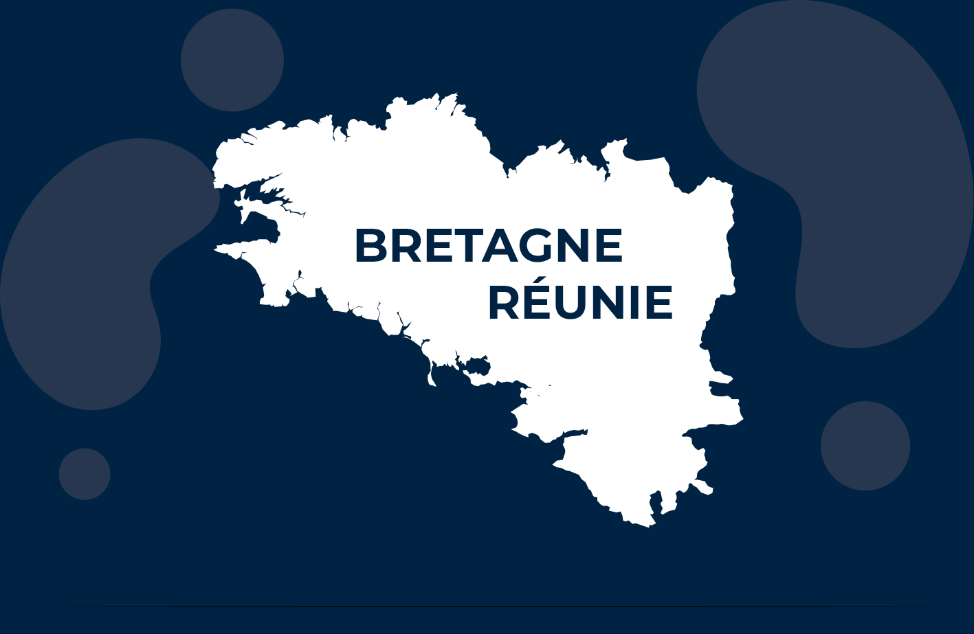 Carte Bretagne réunie 5 départements