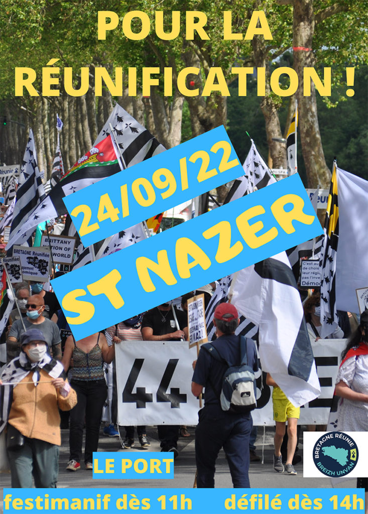 Pour la réunification à St-Nazaire le 24 septembre 2022