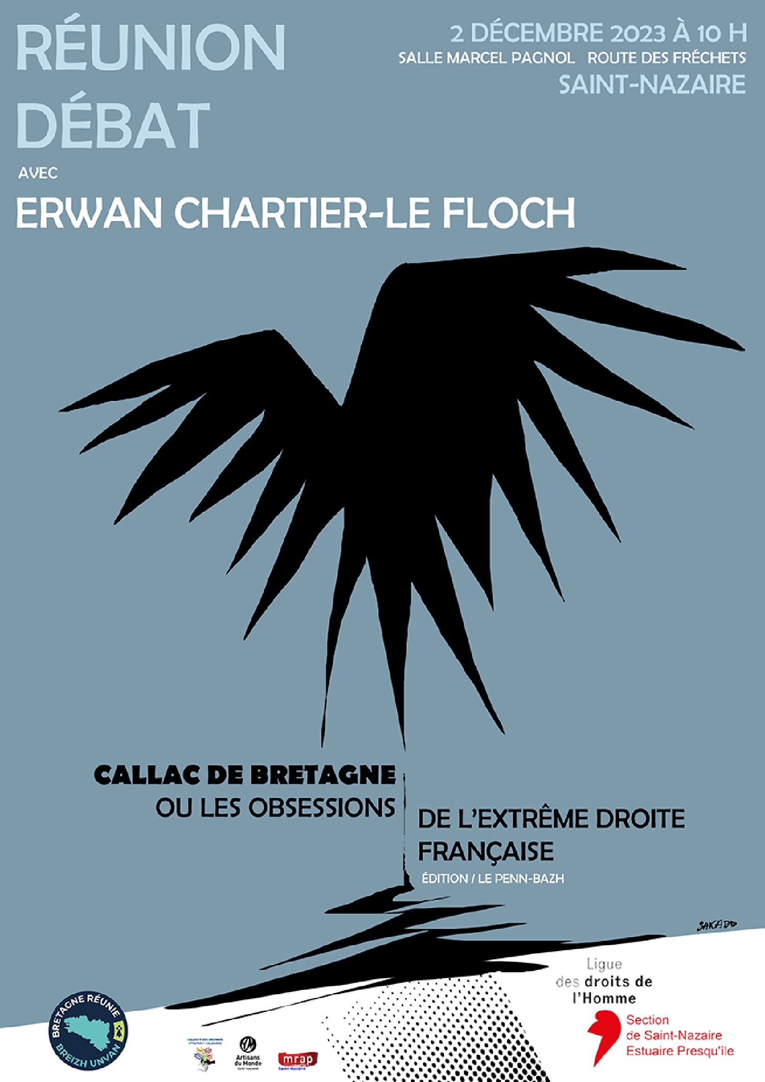 Réunion débat avec Erwan CHARTIER-LE FLOCH à Saint-Nazaire le samedi 2 décembre 2023