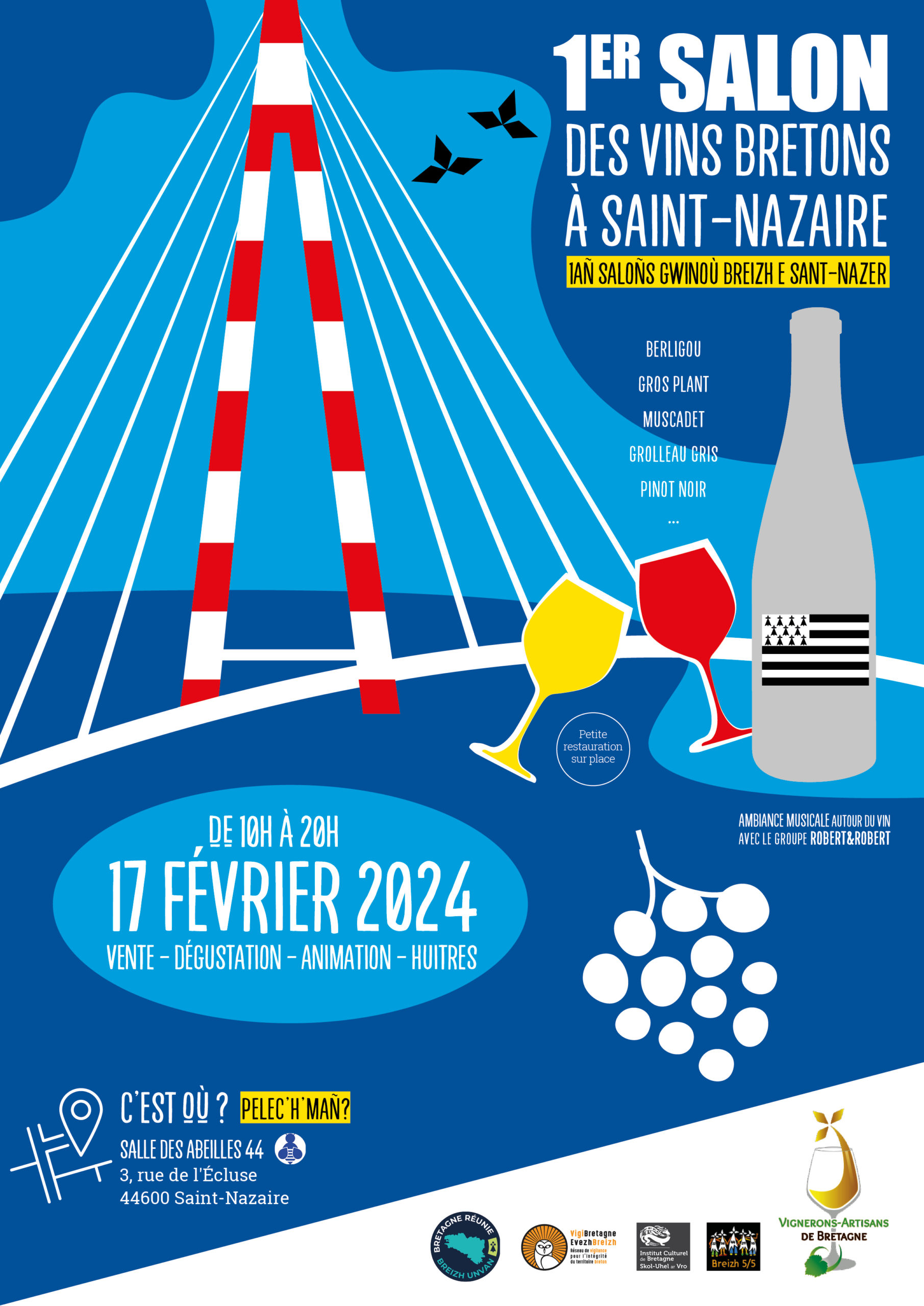 affiche premier salon des vins bretons